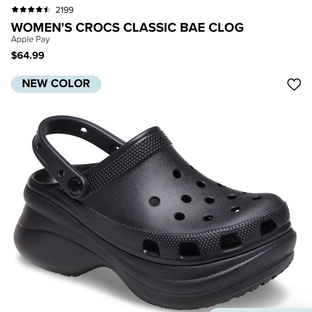 Like New Bae Crocs